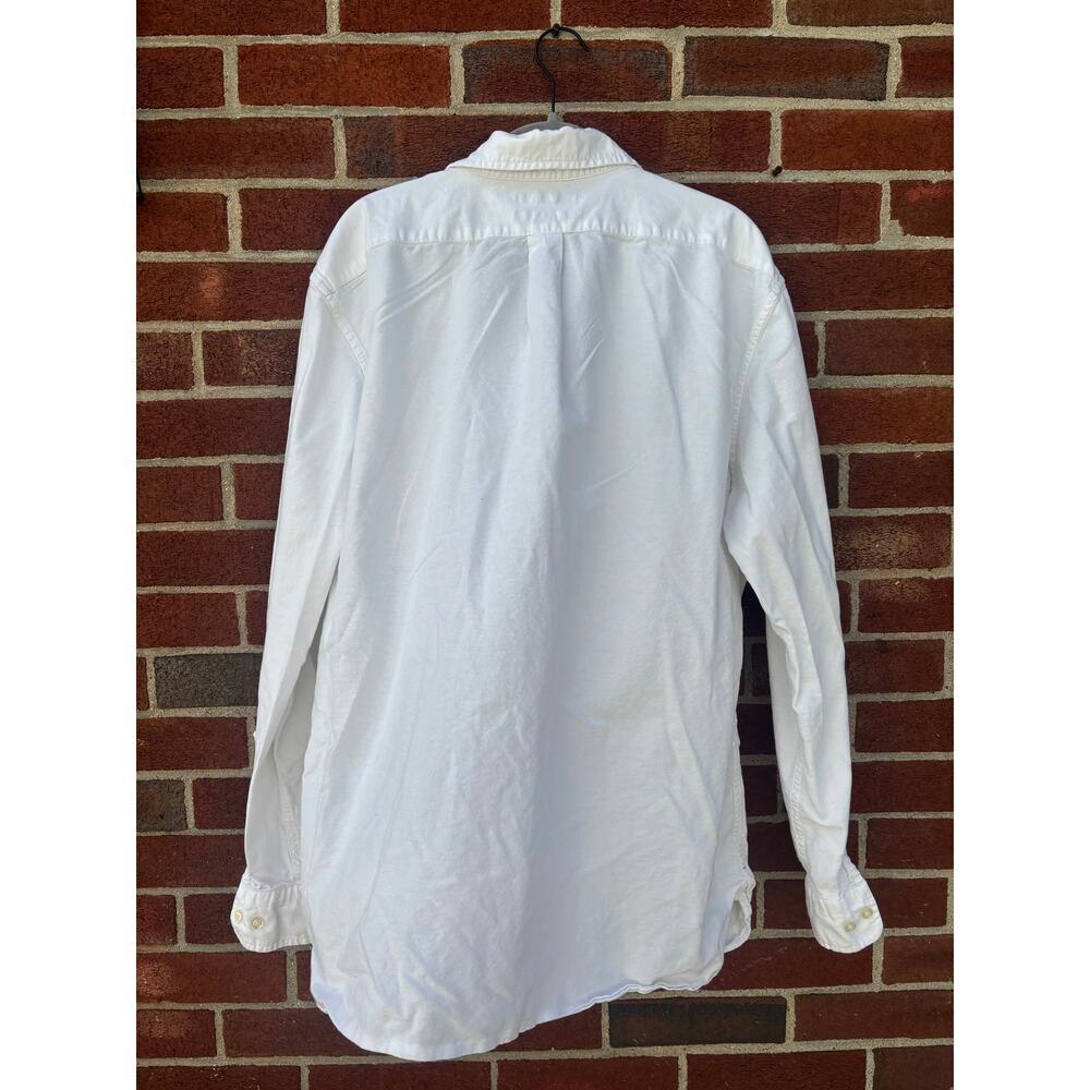 Banana Republic Organic Cotton White Button Down Shirt XL Untucked Standard Fit - Picture 5 of 9